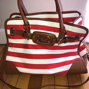 Michael Kors canvas shoulder bag